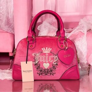 Juicy Couture Pink Heritage Bowler Bag